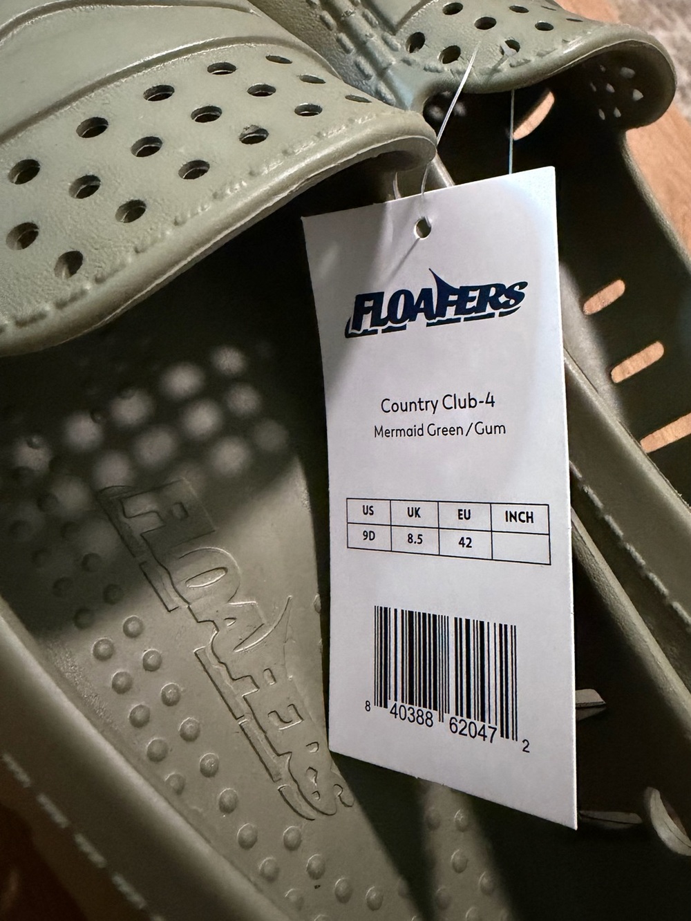 Floafers Men's Olive Green Perforated Slip-On Loafers - Picture 5 of 5